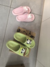 土豆屋儿童拖鞋中大童小孩室内外防滑软底凉拖鞋 熊猫绿色36码 实拍图