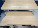 全品屋升降电脑桌升降工作台电脑升降支架台站立式升降办公书桌 无级升降-原木色双层65cm（小工位首选） 实拍图