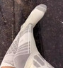 渠辰滑雪袜雪袜羊毛滑雪袜子户外登山袜防寒袜子长筒保暖冬季男袜女袜 羊毛滑雪袜 白灰 M（34-38码） 均码 【吸湿排汗  减震缓压】 实拍图