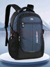 艾奔（ASPENSPORT）双肩包大容量旅游旅行背包初高中大学生减负护脊书包商务电脑包 黑/藏蓝 加大版（可装17.3英寸电脑） 实拍图