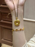 金至福足金黄金平安扣转运珠古法传承吊坠编绳项链情侣款送女友生日礼物 约20g（克重多退少补） 晒单实拍图