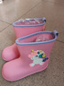 幸福玛丽（Cheerful Mario）儿童雨鞋男童雨靴水鞋2岁宝宝水鞋套鞋防滑女童幼儿防水女款胶鞋 实拍图