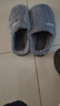 品赫（PIN HE）棉拖男鞋秋冬季家居棉拖鞋女情侣保暖厚底防滑室内地板女拖 兔毛灰色 270mm 适合39-40的脚 实拍图
