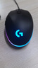 罗技（G）G102第二代游戏鼠标 RGB流光灯效鼠标 轻量化  游戏级8000DPI传感器 黑色 200-8000DPI 实拍图