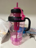 【京东物流】水杯冰霸吸管杯高颜值学生茶水分离大容量杯子 肚肚杯1个-玫红色 实拍图