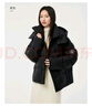 坦博尔羽绒服女短款时尚潮流可脱卸帽百搭保暖外套550388T 黑色 160  实拍图