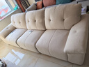 法莎蒂布艺沙发客厅现代简约直排三人位复古奶油云朵沙发雪尼尔 2.7米单扶单+单+单扶单 【时尚版雪尼尔婴儿绒】 实拍图