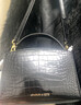 CHARLES&KEITH鳄鱼纹凯莉包手提斜挎婚包包女包生日礼物CK2-50270880-1 Black黑色 S 实拍图