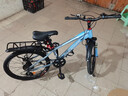 凤凰山地自行车男女变速山地车碟刹青少年儿童自行车学生单车 星际 蓝灰【变速】后座+LED灯+辐条轮 22寸【适合130-170cm】 实拍图