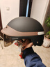 迅霆电动车头盔3C认证男女士电瓶摩托车半盔夏季防晒四季新国标安全帽 3C哑黑【短茶+短透】新国标A 男女通用【头围大小可调】 实拍图