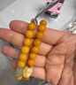 炫夏附证书天然原矿蜜蜡单珠子散珠圆珠琥珀鸡油黄白花蜜手串金刚配珠 蜜蜡珠子单颗约10mm（附证书） 实拍图