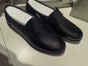 蜘蛛王男士皮鞋一脚蹬春秋商务休闲皮鞋真皮中老年爸爸鞋 48475 黑色 42 实拍图