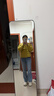 初学者 穿衣镜 全身落地镜试衣镜家用防爆壁挂衣帽间铝合金网红大镜子 经典黑150*40【壁挂+落地】 实拍图
