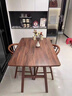 莱美汇餐桌小户型家用现代简约餐桌椅休闲快餐厅桌椅组合饭桌长方形桌子 胡桃色120*60 一桌四椅 实拍图