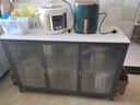 四方食事厨房置物架落地岩板橱柜多层收纳餐边柜多功能家用微波炉储物柜子 【特厚岩板】3层120长45宽|灰层高可调 实拍图