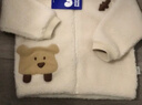 迷你巴拉【绒绒衣】冬新款男女童双面暖外套宝宝保暖毛绒夹克 奶白10504 80 实拍图