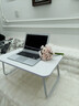 飞旺藤达床上书桌小桌子可折叠小桌板懒人简易床桌笔记本大号大学生宿舍 珍珠白-常规款（平面无卡槽杯托） 60*40*28cm【学习看书玩手机】 实拍图