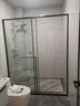 东鹏淋浴房浴室隔断淋浴隔断一字卫生间干湿分离玻璃推拉门可下沉式 1.4-1.49m/高2m 双阻尼缓冲 极窄不锈钢 304不锈钢边框【枪灰/雅黑可选】 实拍图