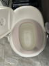 日康（rikang）儿童马桶 宝宝坐便器便盆加高前挡 PU软垫三合一功能 灰色X2004-8 实拍图