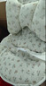 婴儿车垫子秋冬宝宝小推车坐垫躺垫护脊软垫棉垫靠垫配件四季通用 碎花+护头枕【纯棉纱布面+苎麻面】 实拍图