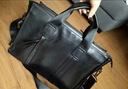 COWLEY KELLER商务公文包男士手提包头层牛皮大容量电脑包时尚通勤单肩包斜挎包 黑色【有侧袋】 大号15.6寸 40*13*29cm 实拍图