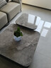 硕凡意式高级轻奢岩板正方形现代小户型茶几家用客厅黑色极简简约组合 双抽屉款-灰岩板【70+50】cm 实拍图