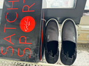 沙驰男鞋休闲鞋春秋季新款套脚休闲布鞋男士驾车鞋一脚蹬懒人鞋乐福鞋 黑色 42 【皮鞋码】 实拍图