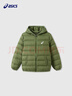 亚瑟士（asics）童装25年冬季儿童柔软舒适三防轻薄保暖羽绒服【高充绒量】 军绿色 清洁度1000-鸭绒 140 充绒量79g 实拍图