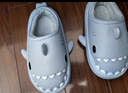 LATE TIME儿童棉拖鞋秋冬女童室内静音防水防滑棉拖鞋家居亲子宝宝鲨鱼棉鞋 雾霾蓝 内长19cm 【190】适合脚长约18cm 实拍图
