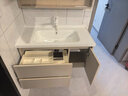 小米嘉美系列浴室柜陶瓷一体盆太空铝合金蜂窝铝洗手盆柜组合洗漱台洗脸台 90cm智能半封方镜+陶瓷一体盆 实拍图