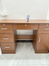 幻狐 （DREAM FOX ） 电脑桌台式家用办公书桌现代简约带抽屉学生学习桌卧室写字桌子 推荐【五抽+柜门】深胡桃色120CM 实拍图