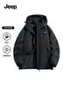 吉普（JEEP）冲锋夹克秋季户外男女同款防风运动登山上衣外套 幻影黑 3XL 实拍图