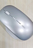 英菲克（INPHIC）M1二代无线蓝牙鼠标可充电办公轻音电量显示便携人体工学三模适用苹果惠普华为笔记本电脑ipad通用 【100%右手选这个+侧翼指托+磨砂】太空银 实拍图