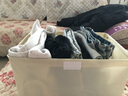 洁百纳衣服收纳箱家用衣柜可折叠布艺整理盒放衣物裤子大容量带盖储物筐 大号-淡雅米【带盖防尘】 实拍图