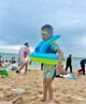 泳乐宝 新安全升级版防侧翻蛇形泳圈 宝宝儿童加厚环型充气泳圈 蓝色S码 实拍图