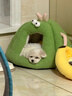 喵仙儿猫窝冬季保暖封闭式猫屋猫咪睡觉毛绒幼猫四季通用狗窝用品 中号 实拍图