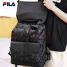 斐乐FILA官方男士背包【黑武士】双肩包防泼水老花轻便大容量电脑包 正黑色-BK XS 实拍图