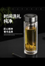 希诺（HEENOOR）双层玻璃杯高档商务办公车载水杯男家用透明泡茶杯子 345mL 实拍图