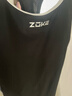 洲克（ZOKE）泳衣女连体平角专业竞技显瘦健身温泉泳衣122501408 黑/白花XL 实拍图