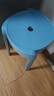 星恺 凳子 塑料凳子 家用椅子塑胶高凳防滑耐磨板凳换鞋凳YK081 蓝色 实拍图