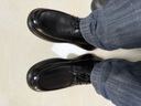 强人商务休闲男鞋头层牛皮宽头工作皮鞋不易挤脚 JDA87538 黑色 41吗 实拍图