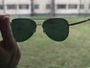 帕森（PARZIN）偏光太阳镜男 范丞丞同款双梁飞行员框眼镜 防晒驾驶潮墨镜PZ8380 实拍图