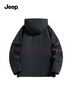 吉普（JEEP）冲锋夹克衣男女同款三合一两件套保暖防风加绒外套 幻影黑 4XL 实拍图