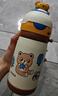 日康（rikang）儿童保温杯 不锈钢吸管杯学生幼儿园上学专用400ML B4025-1 黄咖 实拍图