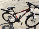凤凰（Phoenix） 山地自行车成年人男士女士学生变速减震油刹线刹山地车自行车 黑红/铝合金车架/蓝图定位 27.5寸（身高170-190左右） 30速数字指拨/默认线碟可改油碟 实拍图