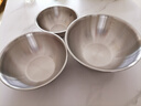 不锈钢沙拉盆子调料盆打蛋盆带刻度盆年货礼盒拌菜泡面碗米酒碗 本色 17cm -19-22cm 三件套 实拍图