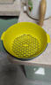 双层塑料洗菜盆沥水篮子厨房神器多功能客厅家用水果盘洗水果菜篮 青黄色 1个 实拍图