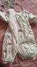 童泰新生婴儿衣服连体衣夹棉秋冬季0-6月初生宝宝纯棉加厚哈衣爬服 紫色花朵 66cm (建议3-6个月身高60-68cm) 实拍图