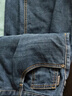 海澜之家（HLA）牛仔裤男皮标点缀直筒裤五袋款裤子男秋季新复古回潮 牛仔蓝过渡色（中）4F 3XL 190/96A 实拍图
