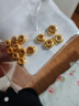 御邪足金999光面算盘珠隔断珠黄金垫片DIY手串手链金配饰 算盘珠:约0.03g（预售） 实拍图